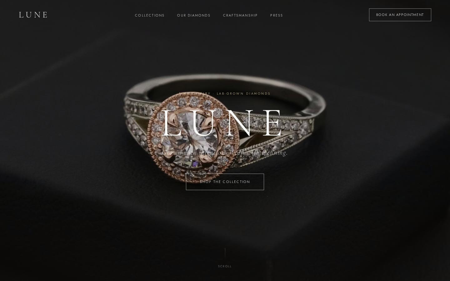 Cursor's Lune landing page